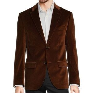 Murano Slim -Fit Burgundy Wine Color Velvet Blazer